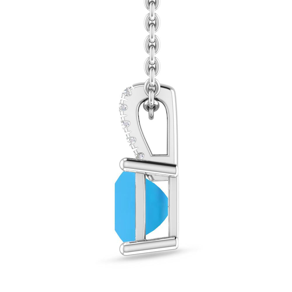 White Gold - Blue Topaz