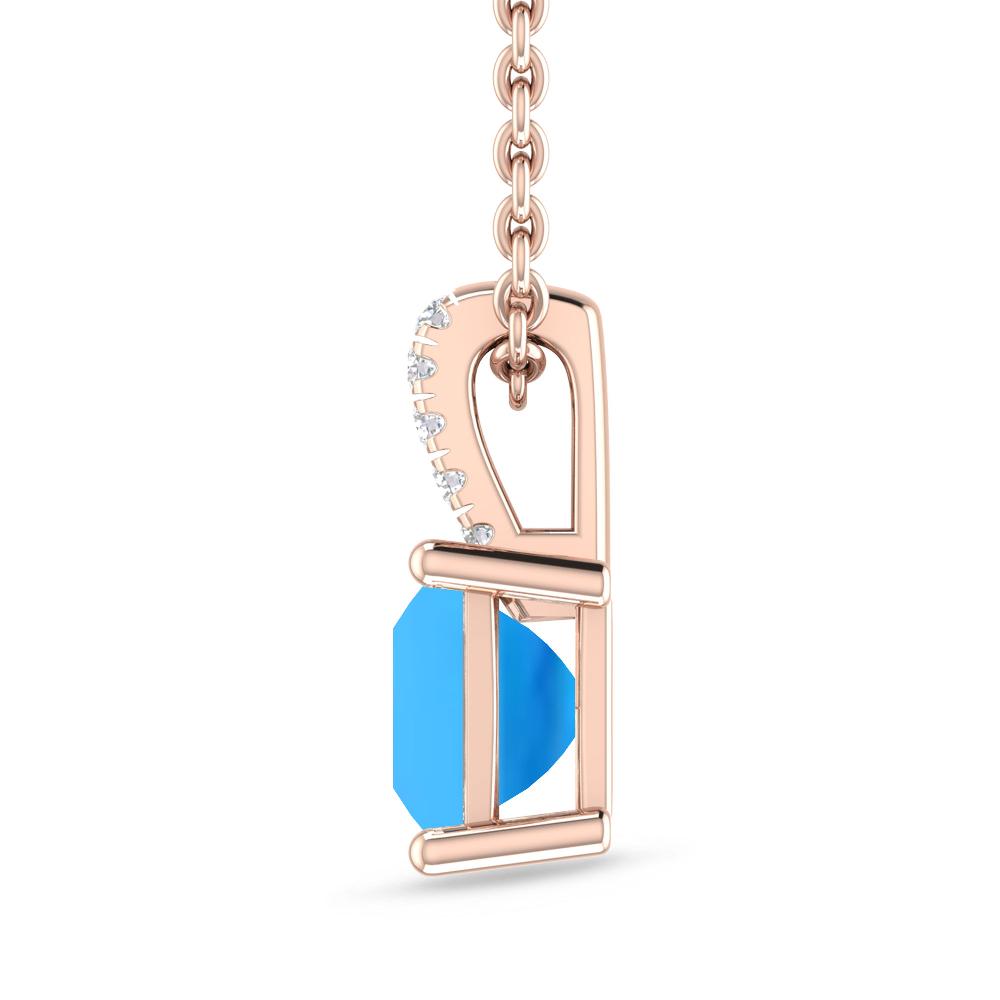 Rose Gold - Blue Topaz