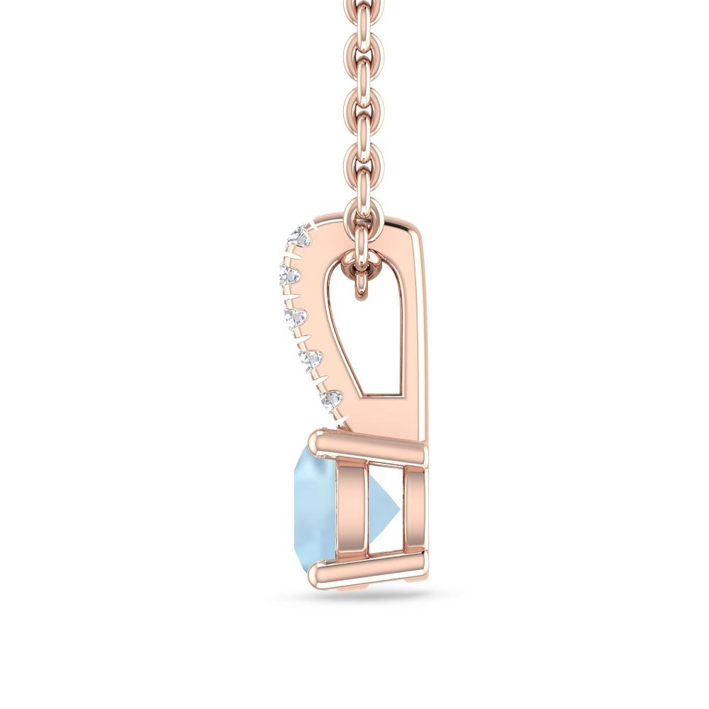 Rose Gold - Aquamarine