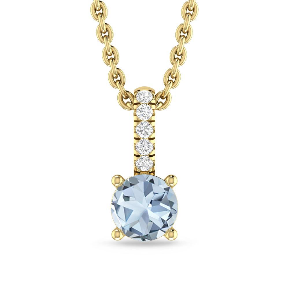 Yellow Gold - Aquamarine