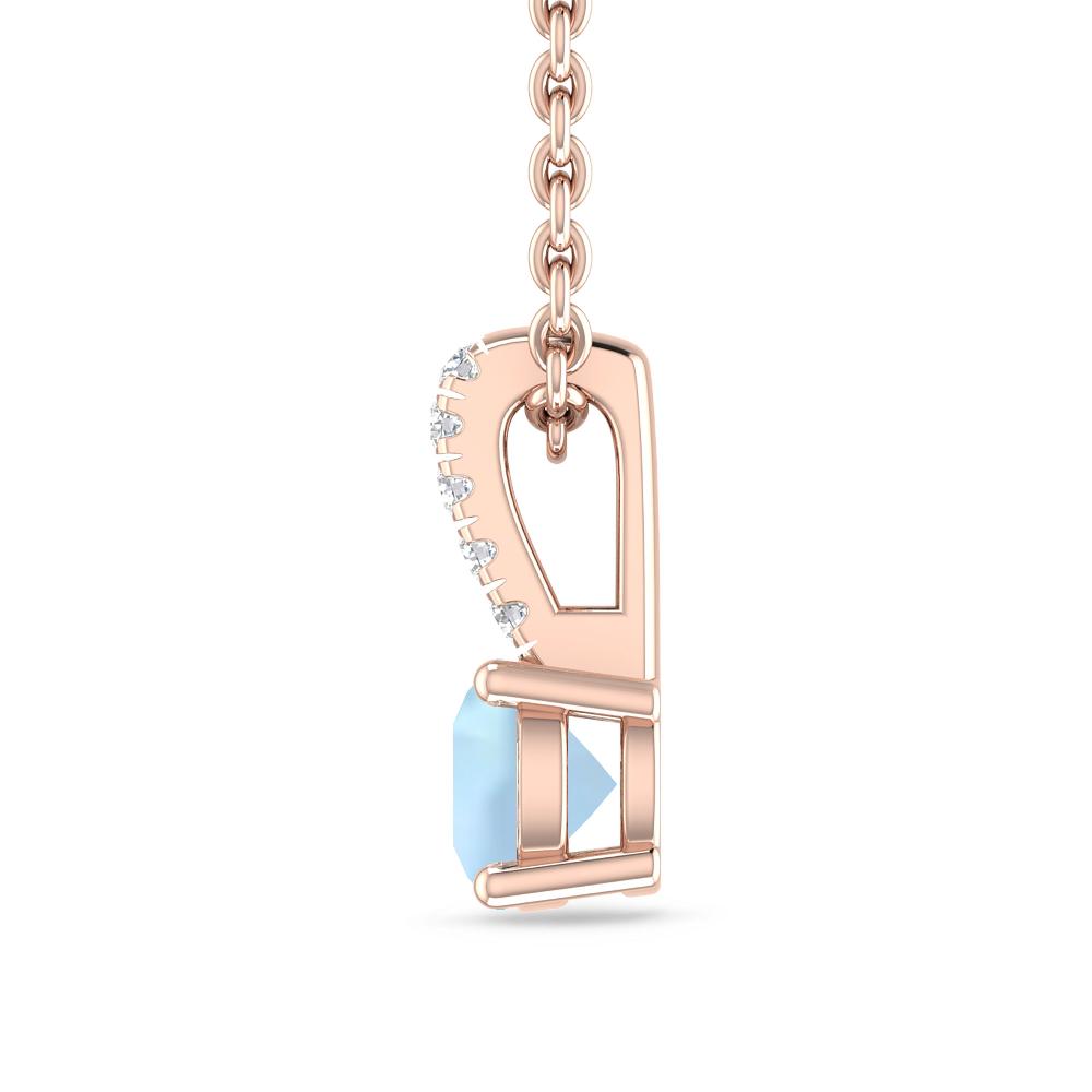 Rose Gold - Aquamarine