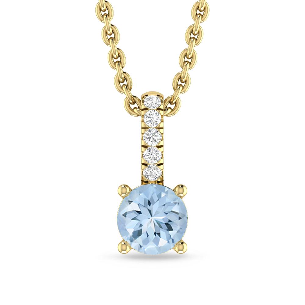 Yellow Gold - Aquamarine