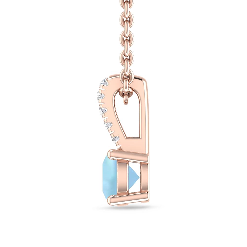 Rose Gold - Aquamarine