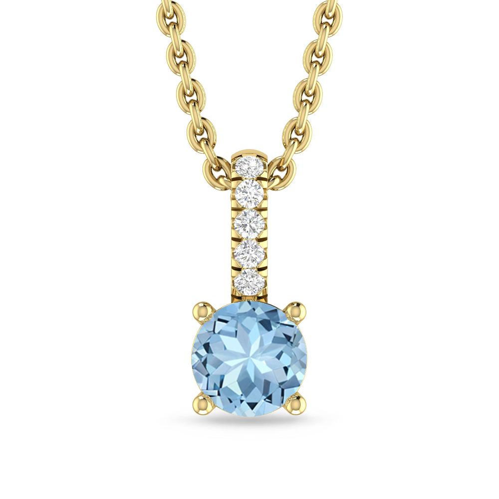 Yellow Gold - Aquamarine