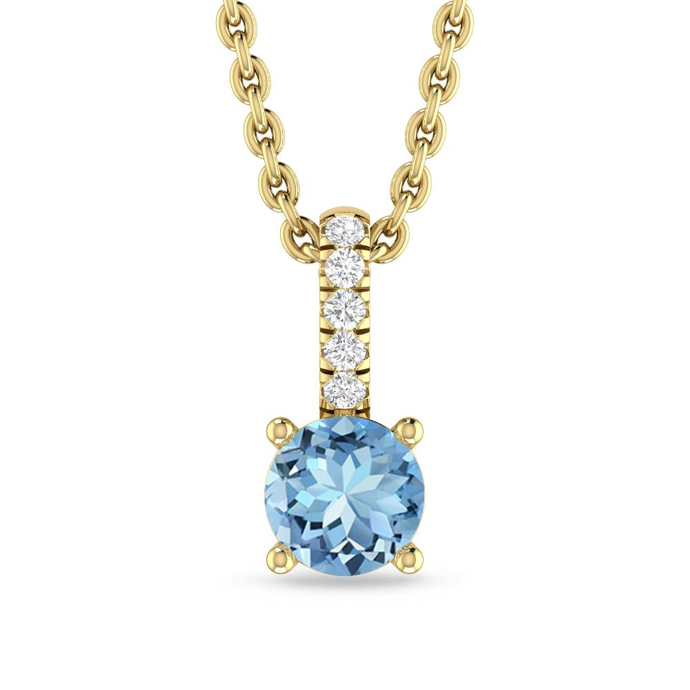 Yellow Gold - Aquamarine