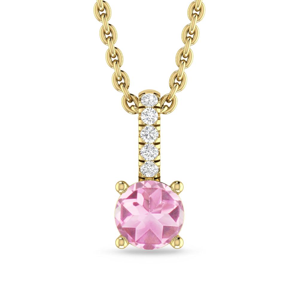 Yellow Gold - Pink Tourmaline