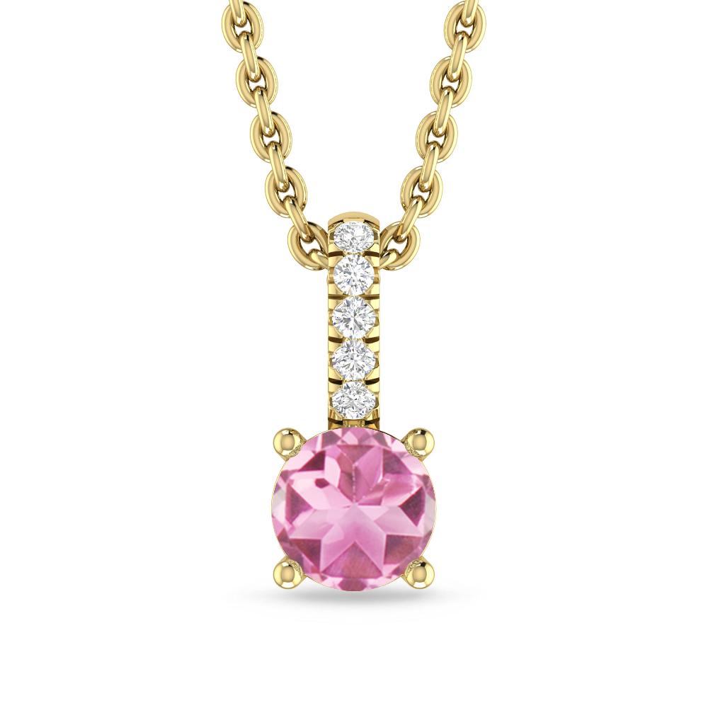 Yellow Gold - Pink Tourmaline