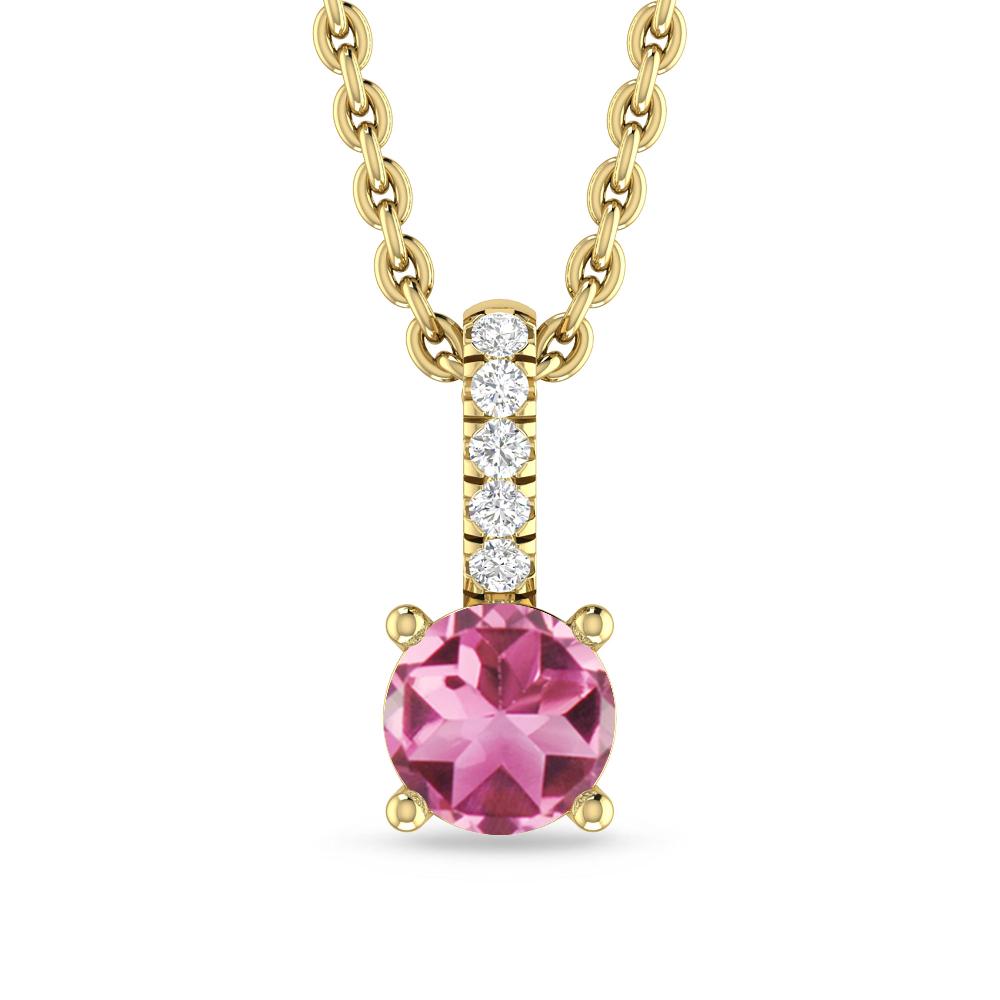 Yellow Gold - Pink Tourmaline