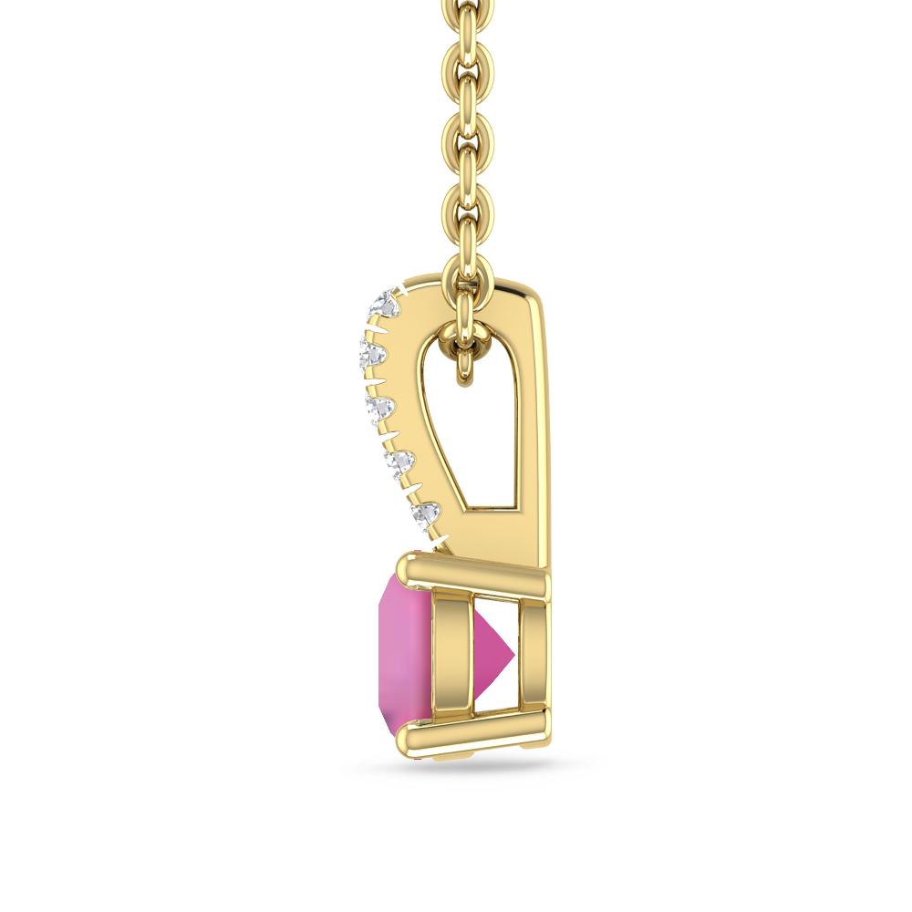 Yellow Gold - Pink Tourmaline