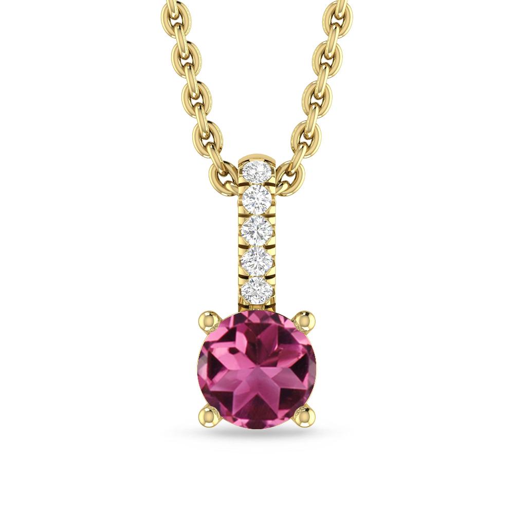 Yellow Gold - Pink Tourmaline