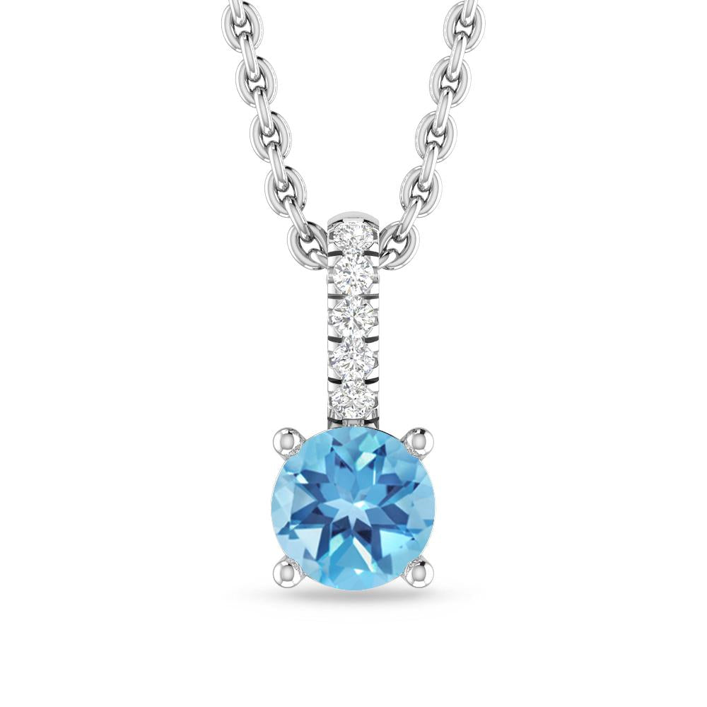 White Gold - Blue Topaz