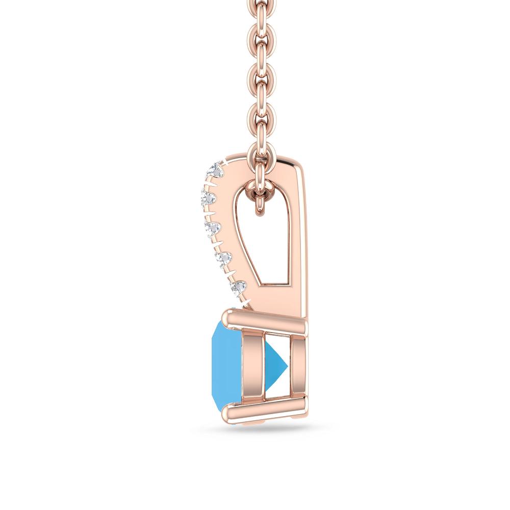 Rose Gold - Blue Topaz