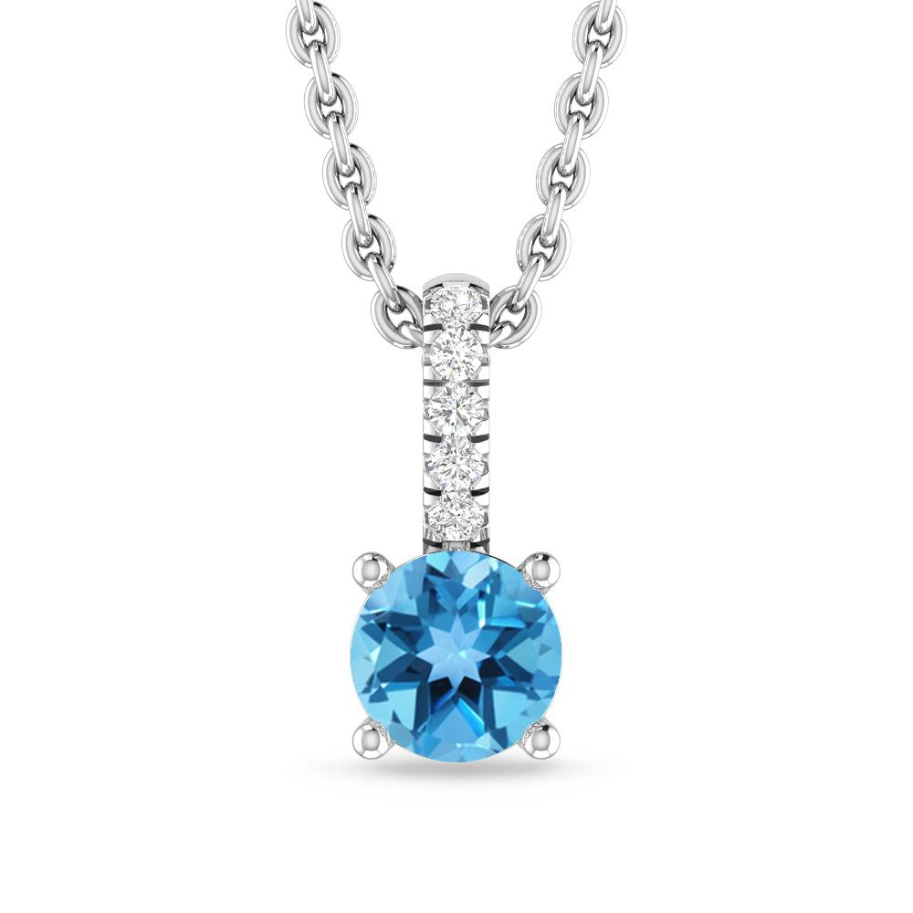 White Gold - Blue Topaz