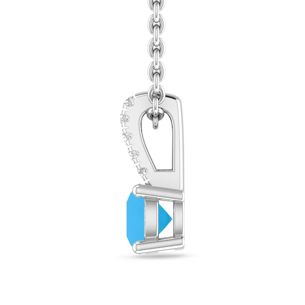 White Gold - Blue Topaz