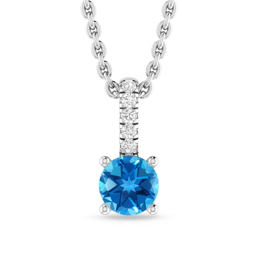 White Gold - Blue Topaz