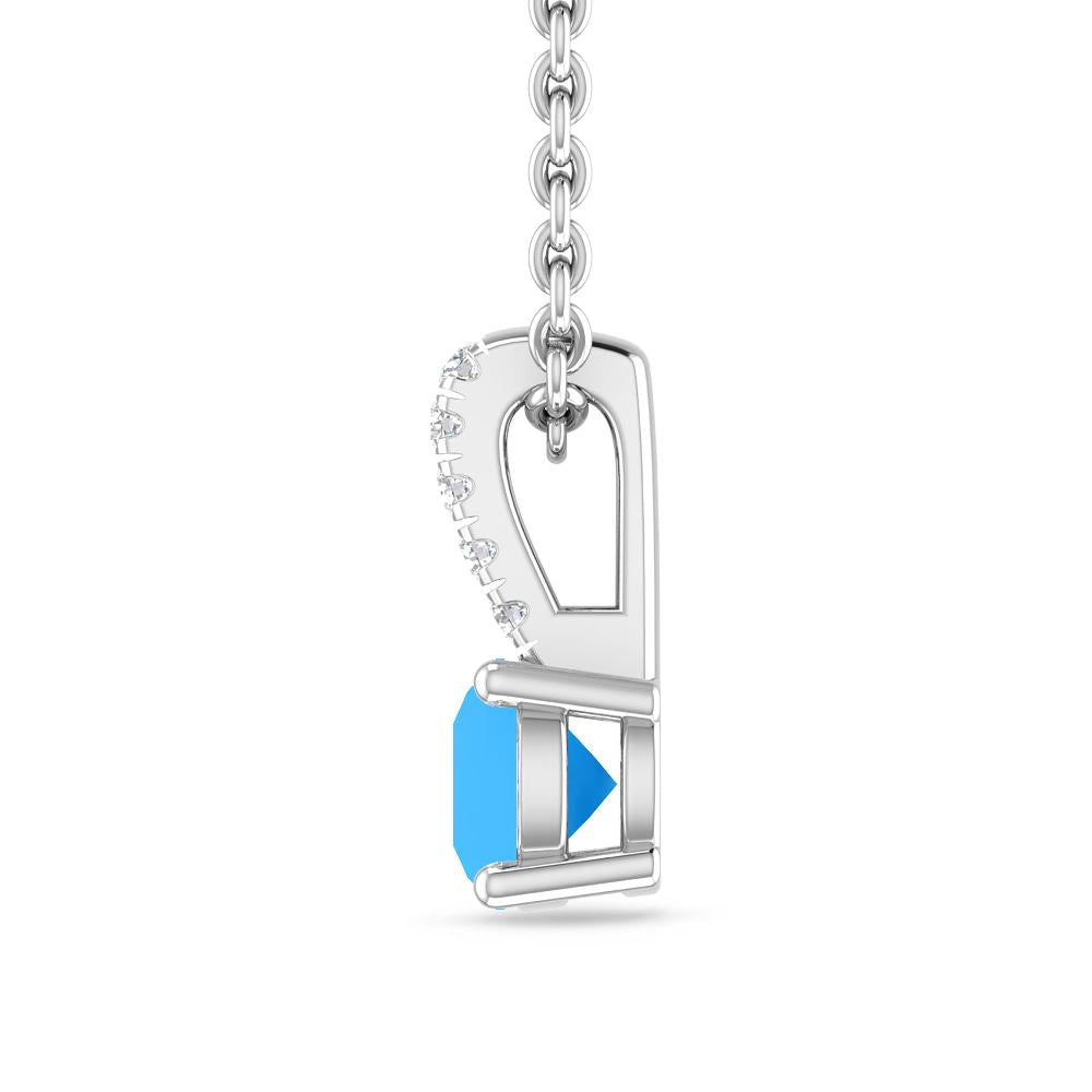 White Gold - Blue Topaz