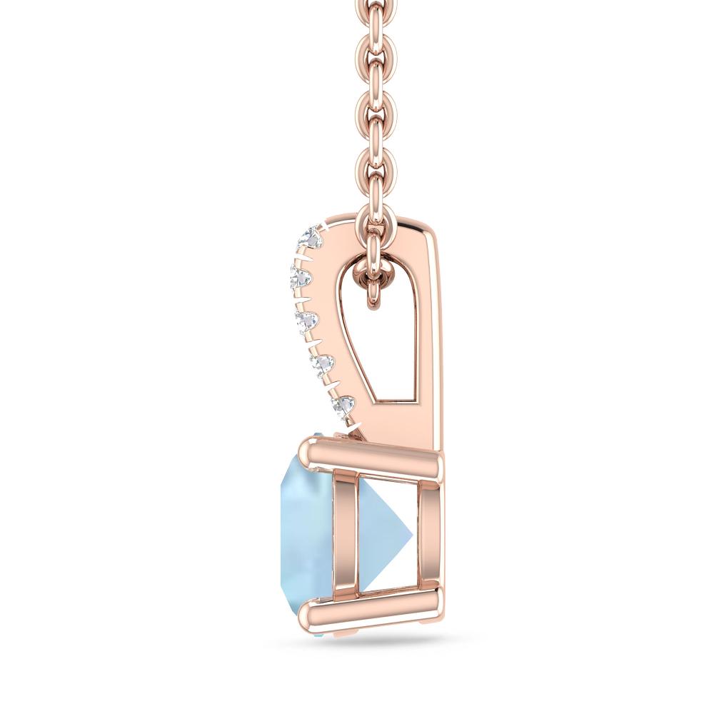 Rose Gold - Aquamarine