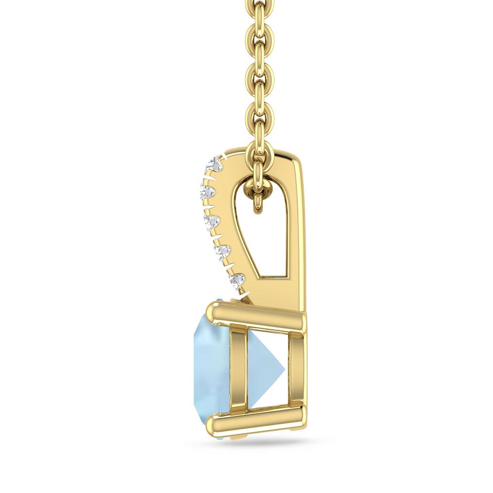 Yellow Gold - Aquamarine