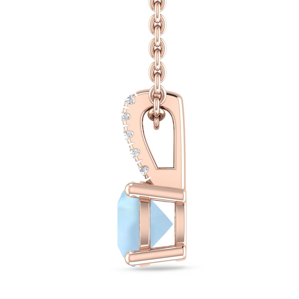 Rose Gold - Aquamarine