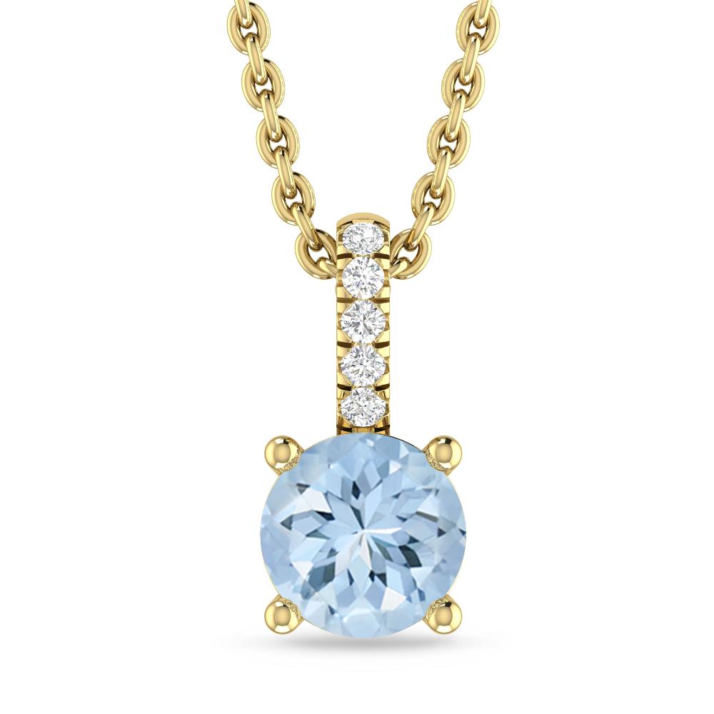 Yellow Gold - Aquamarine