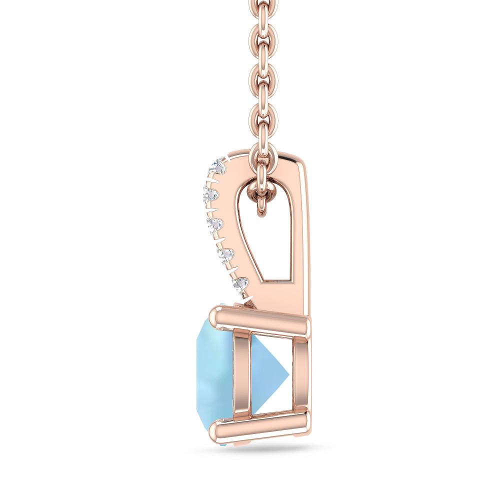 Rose Gold - Aquamarine