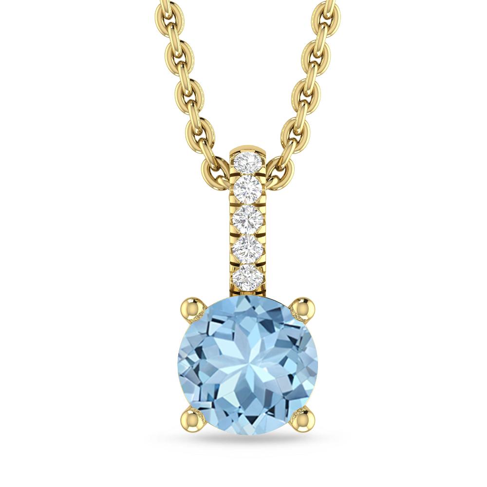 Yellow Gold - Aquamarine