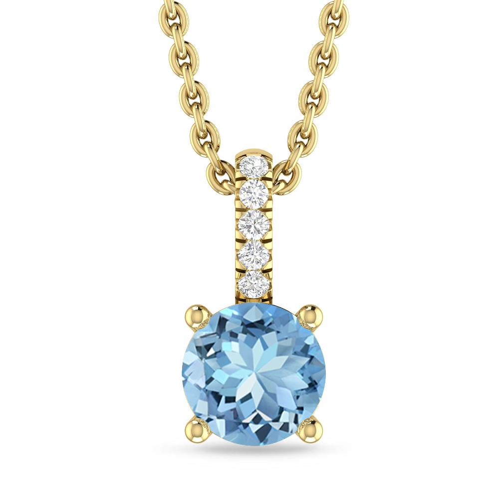 Yellow Gold - Aquamarine