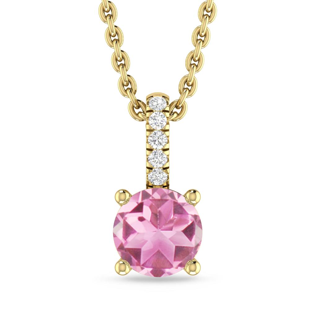 Yellow Gold - Pink Tourmaline