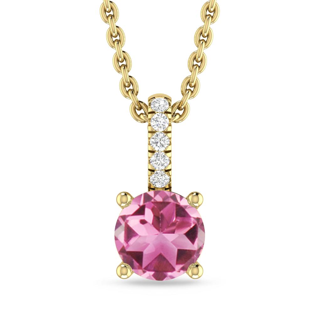 Yellow Gold - Pink Tourmaline