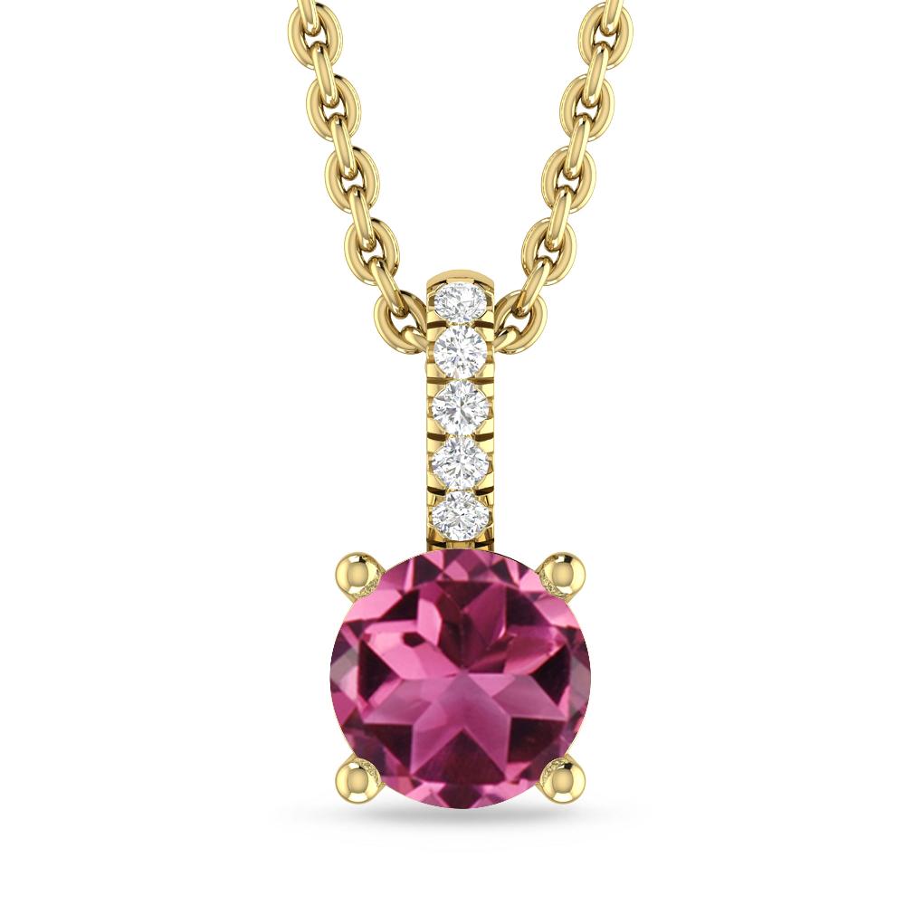 Yellow Gold - Pink Tourmaline