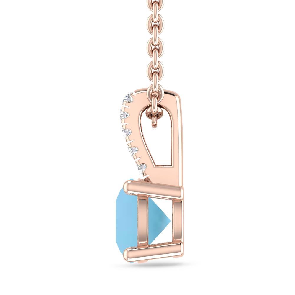 Rose Gold - Blue Topaz