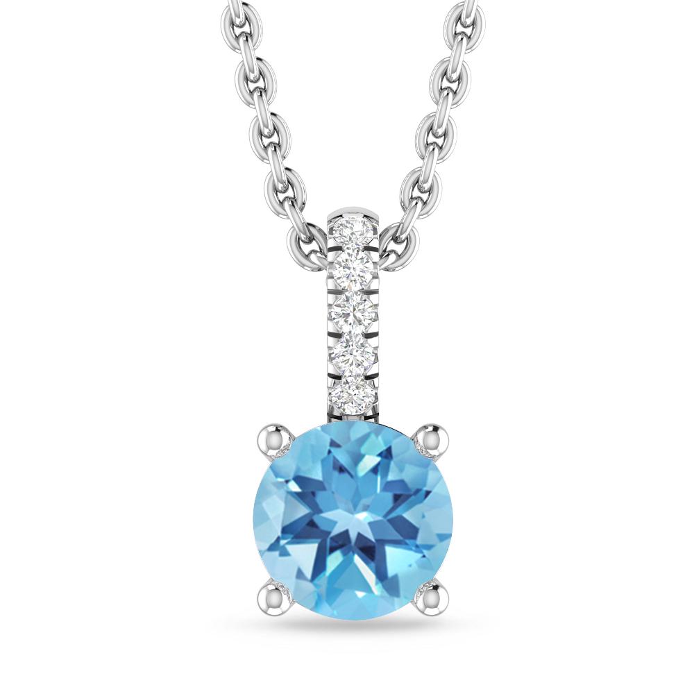 White Gold - Blue Topaz