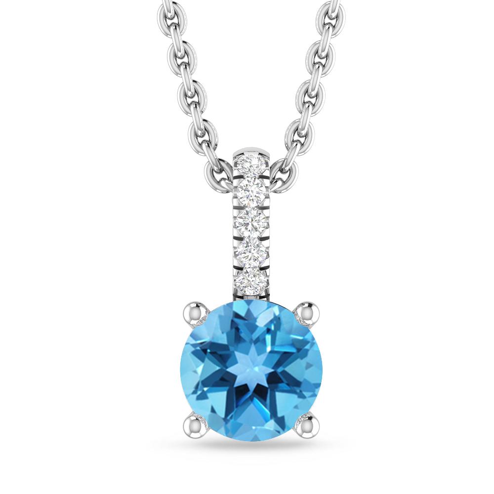 White Gold - Blue Topaz