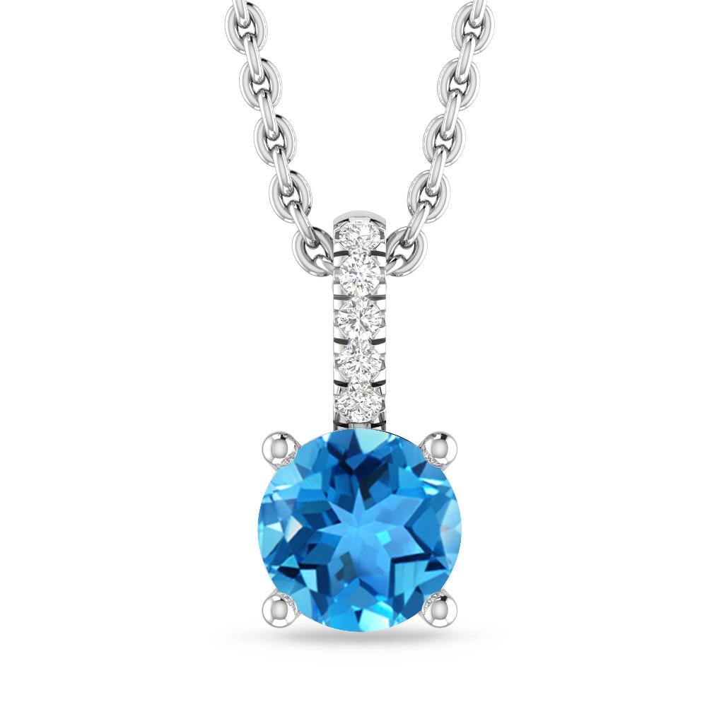 White Gold - Blue Topaz