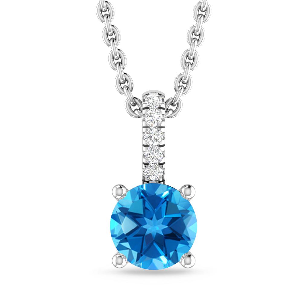 White Gold - Blue Topaz