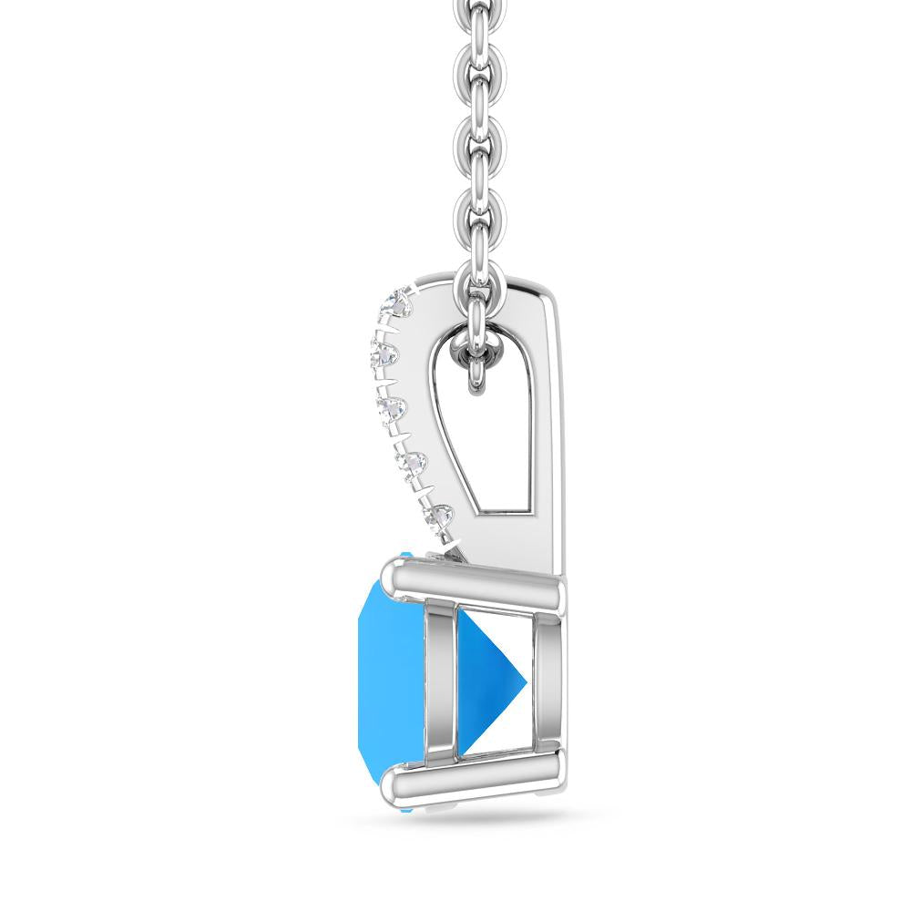 White Gold - Blue Topaz