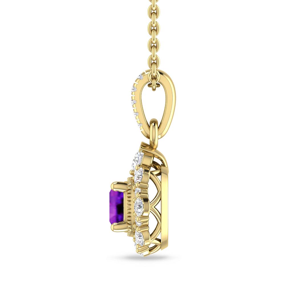 Yellow Gold - Amethyst