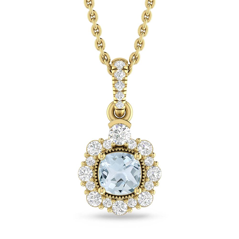 Yellow Gold - Aquamarine