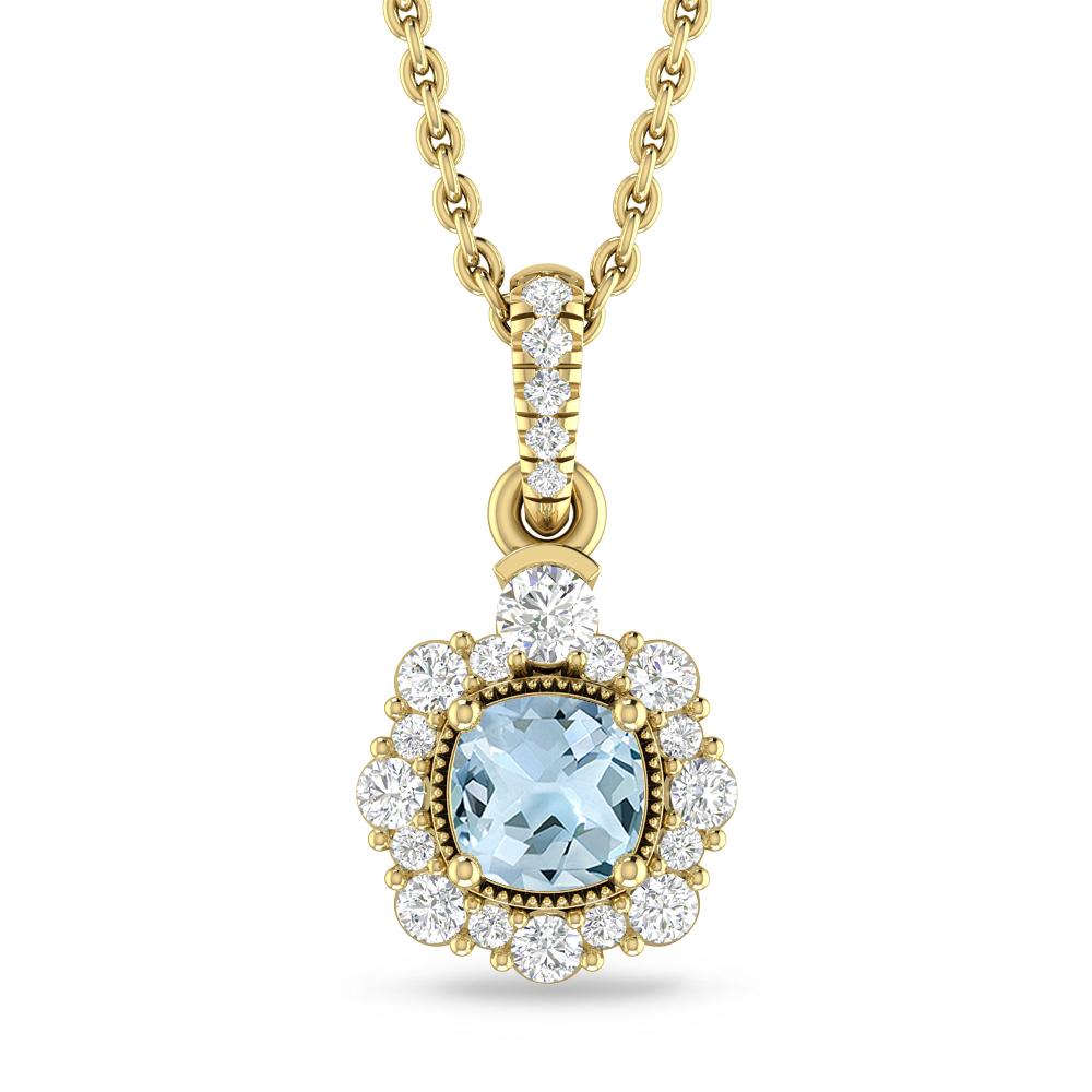 Yellow Gold - Aquamarine