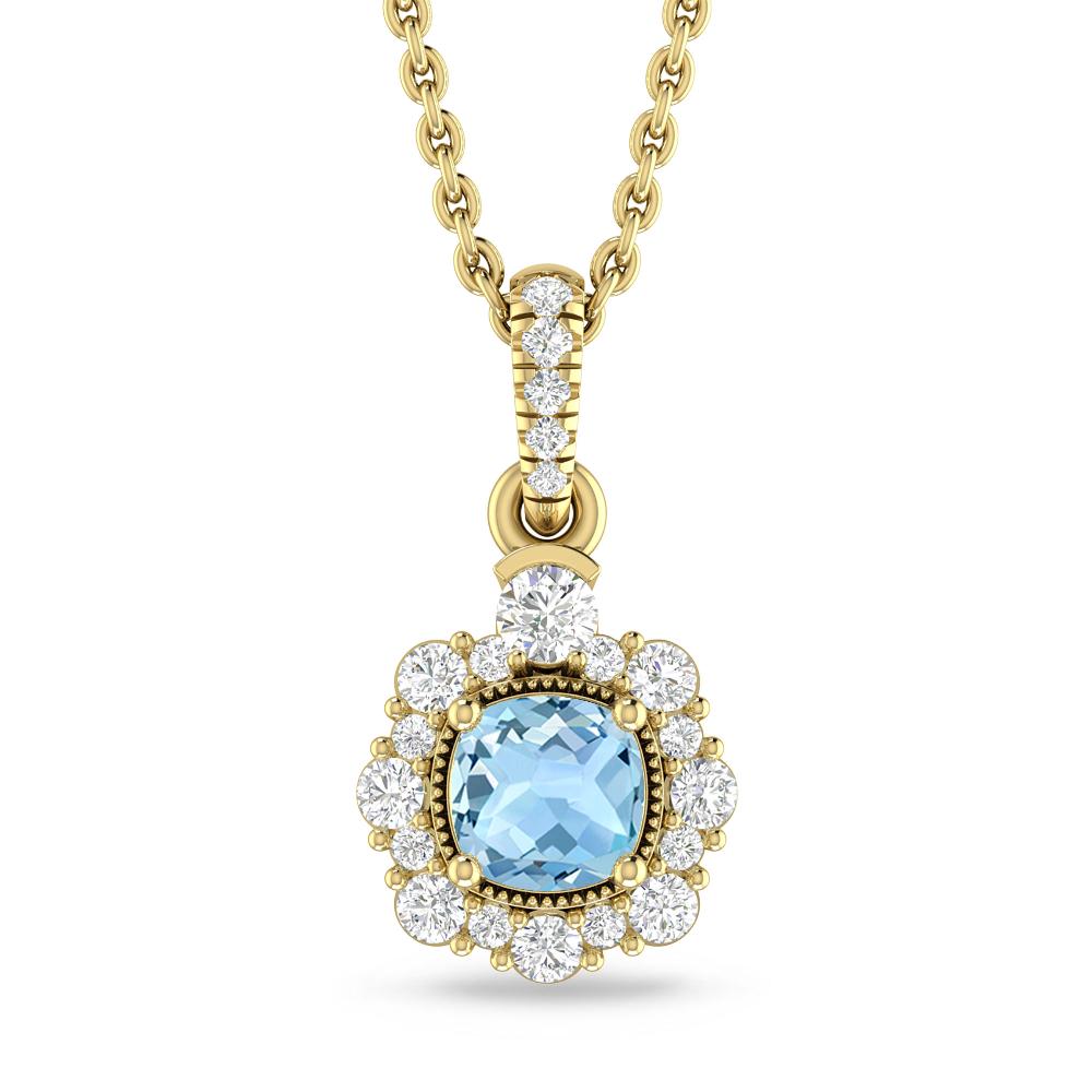 Yellow Gold - Aquamarine