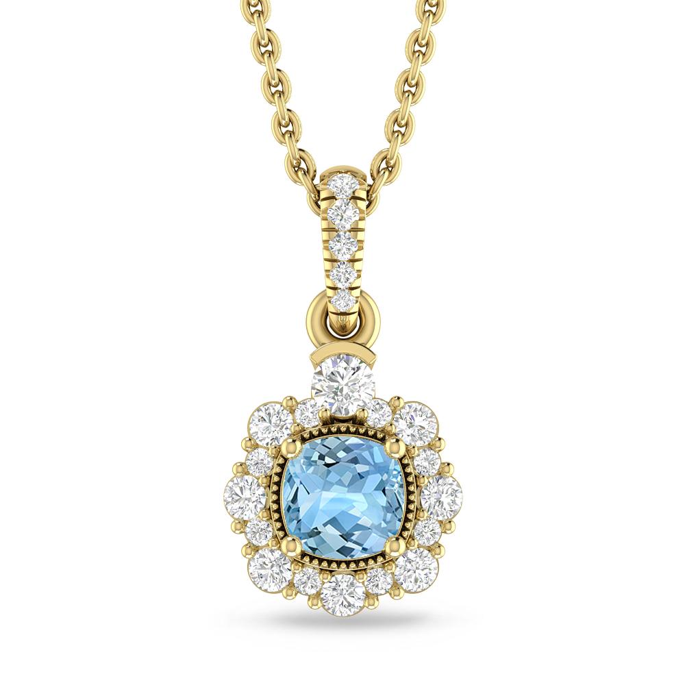 Yellow Gold - Aquamarine