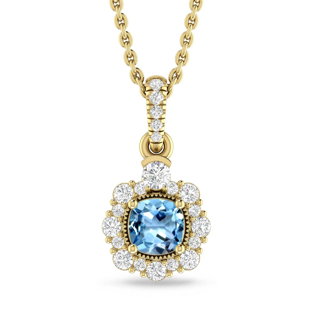 Yellow Gold - Aquamarine