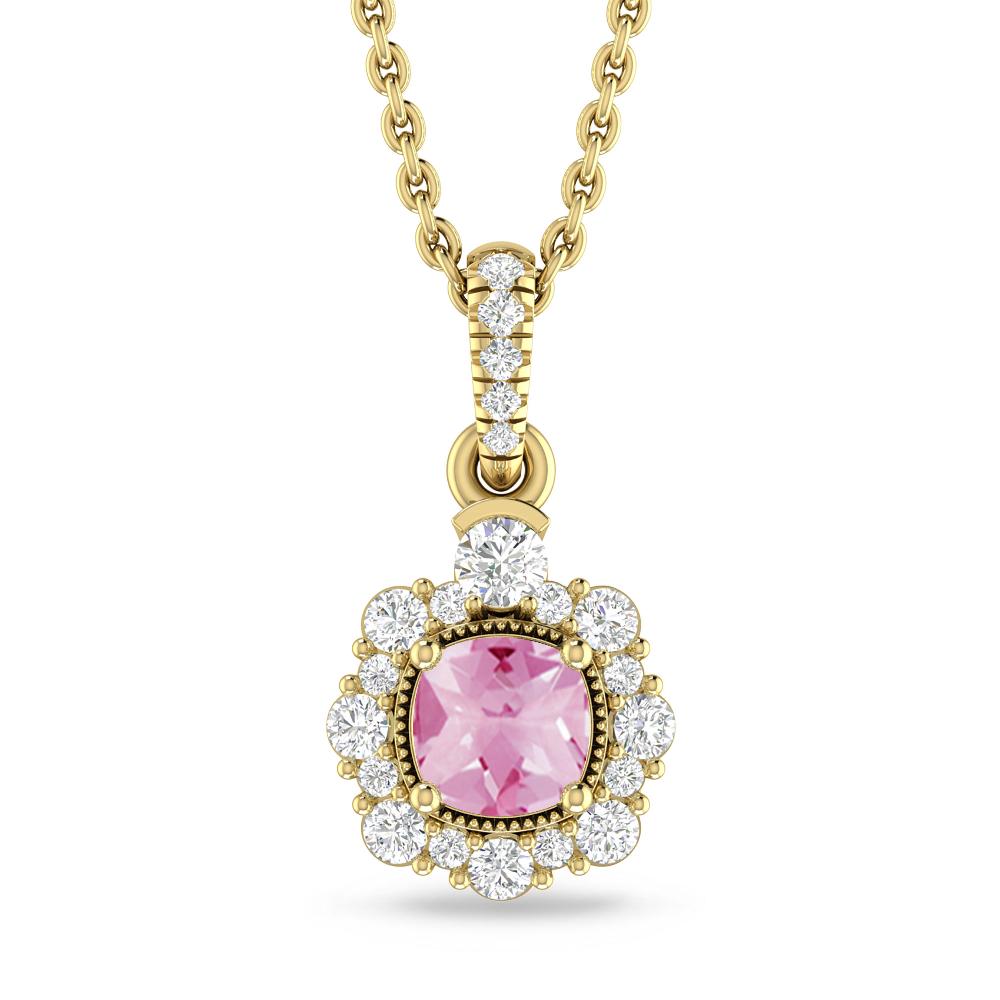 Yellow Gold - Pink Tourmaline