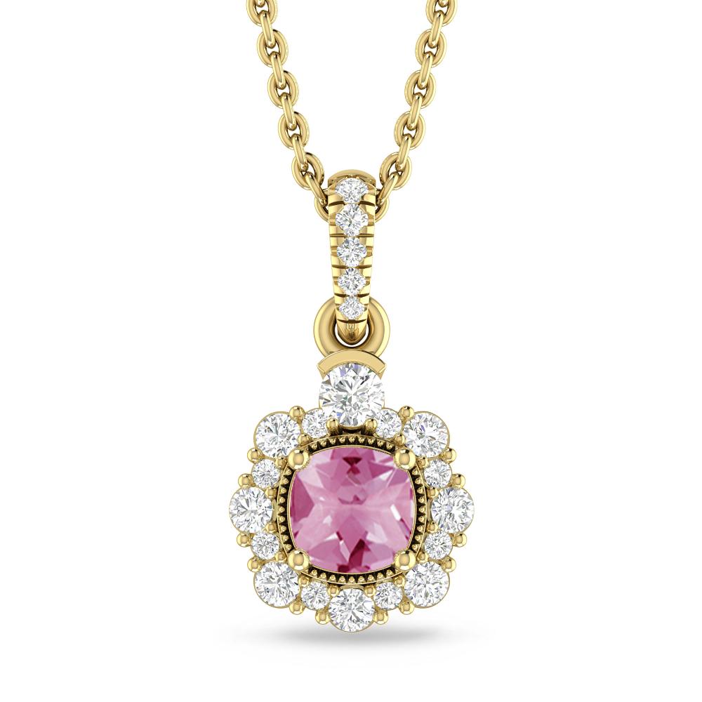 Yellow Gold - Pink Tourmaline