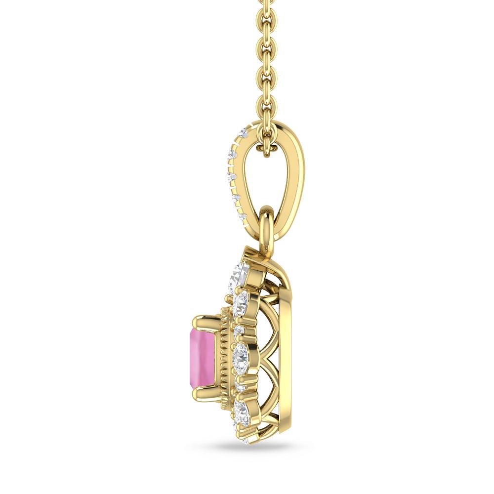 Yellow Gold - Pink Tourmaline