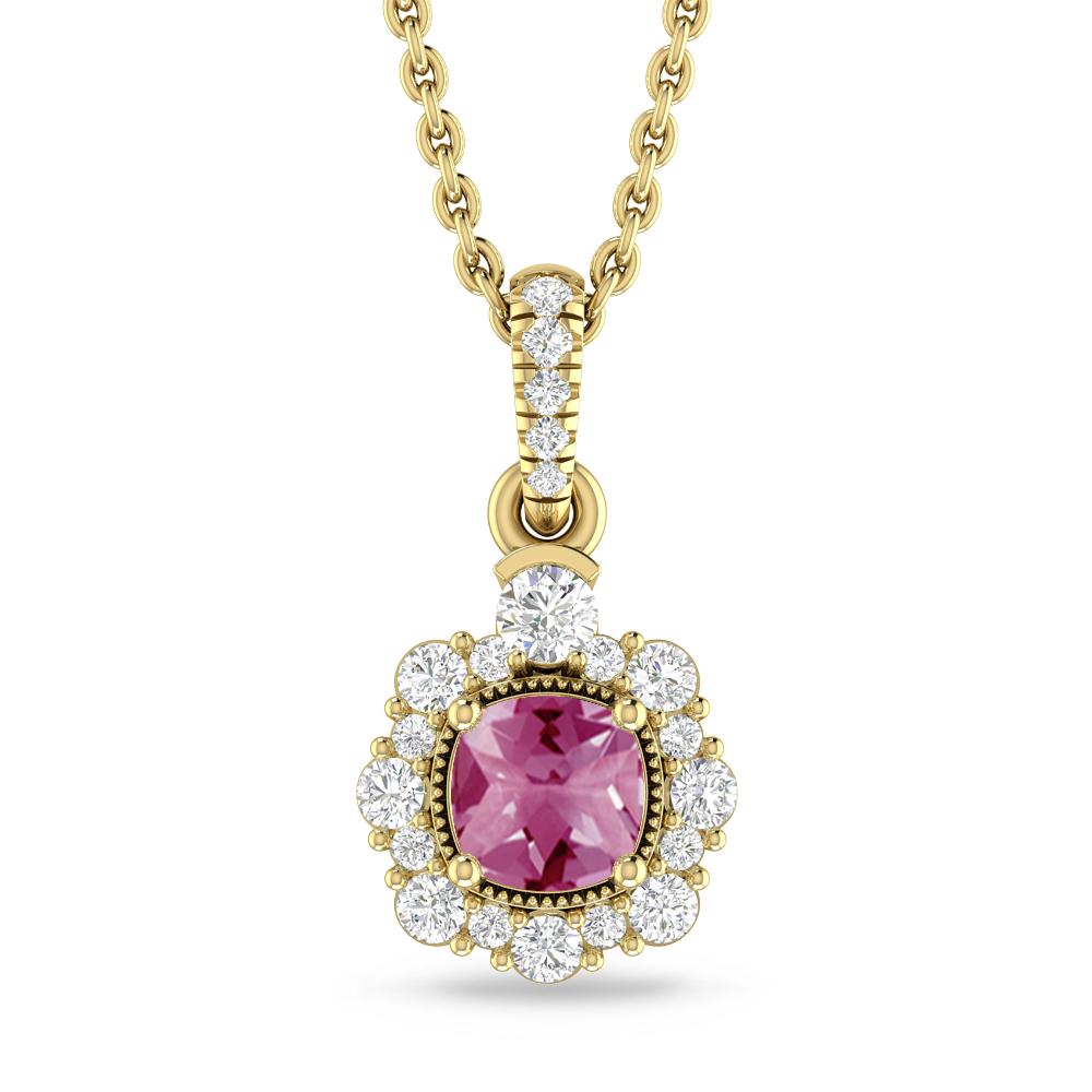 Yellow Gold - Pink Tourmaline