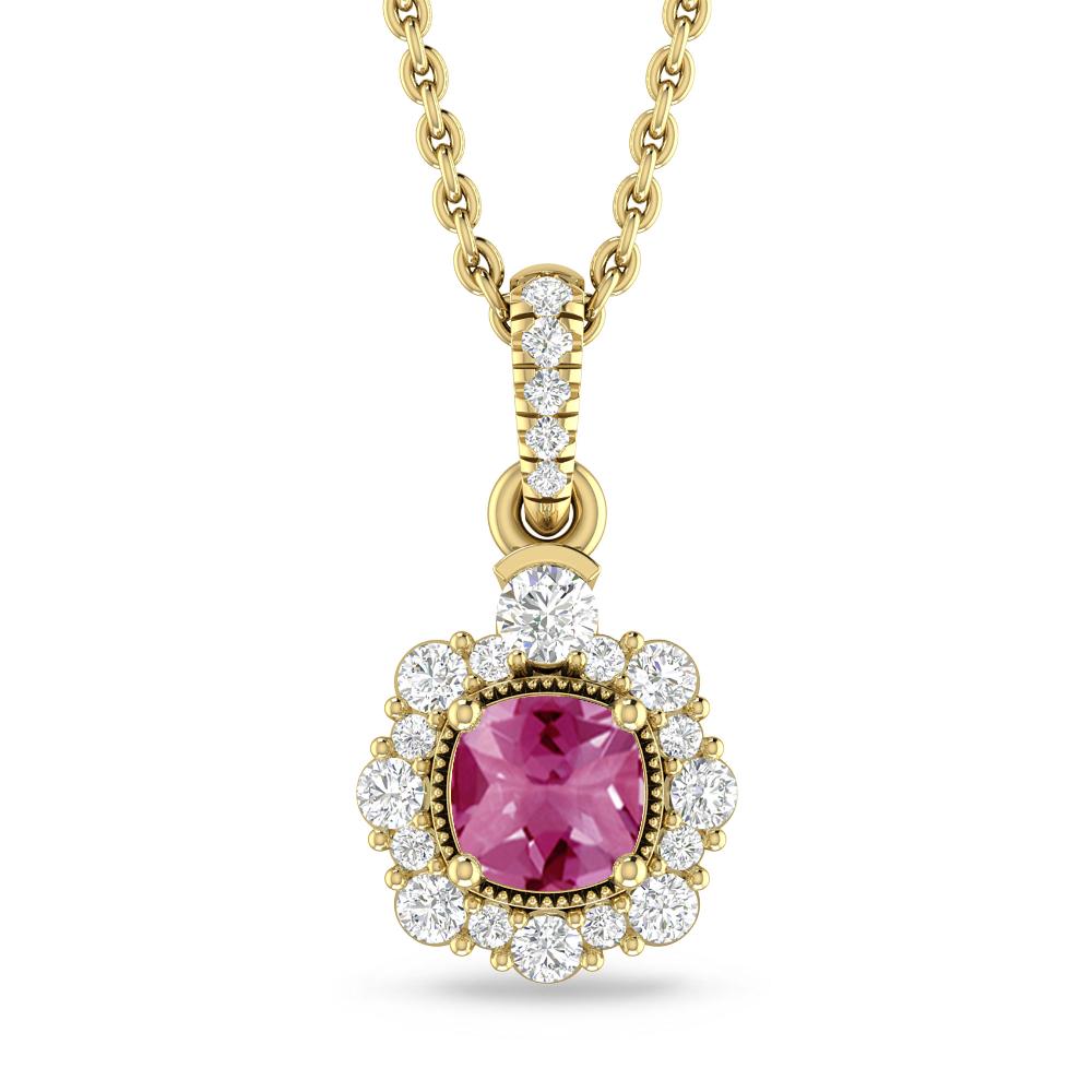 Yellow Gold - Pink Tourmaline