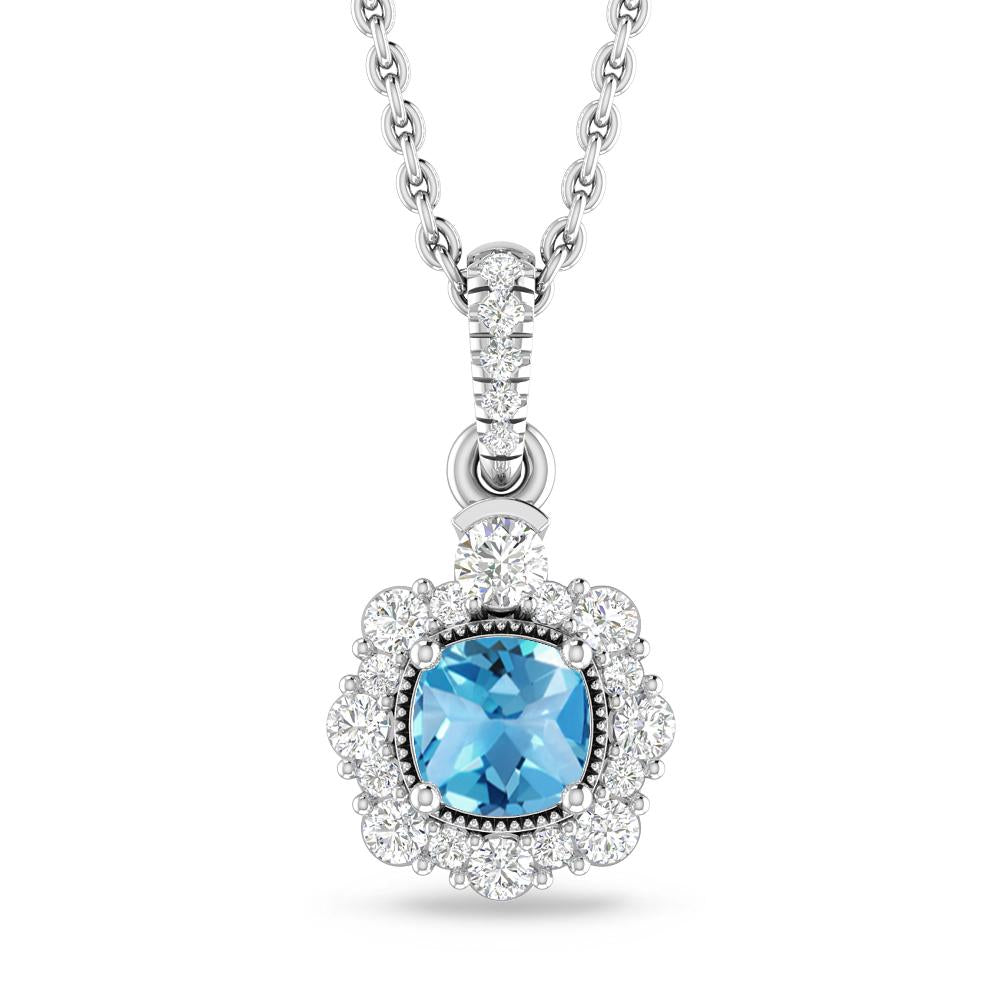 White Gold - Blue Topaz