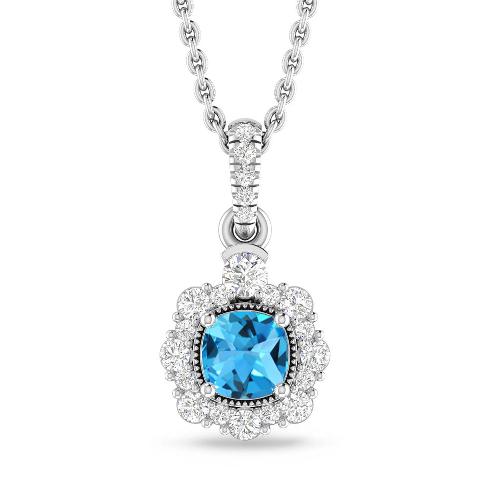 White Gold - Blue Topaz