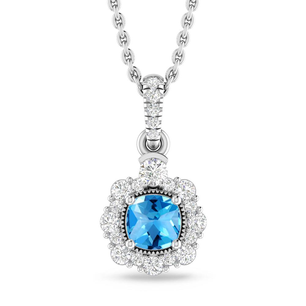 White Gold - Blue Topaz